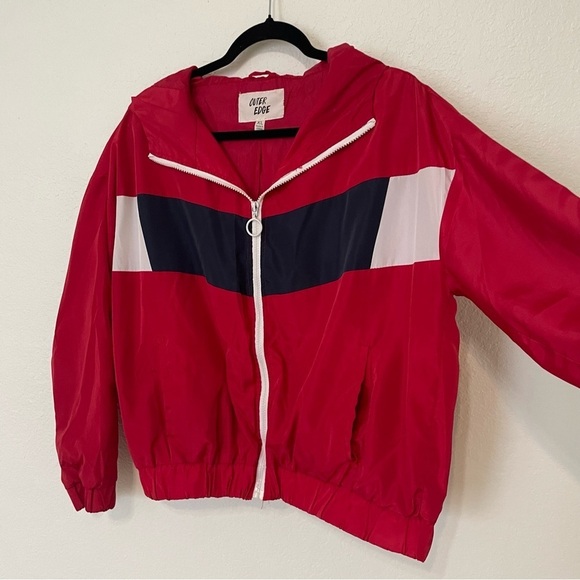 Outer Edge woman’s Red and Navy 80s jacket size XL windbreaker street wear - Picture 8 of 10